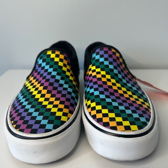 Vans Women’s Size 6 Multicolored Check Slide - Picture 1 of 5